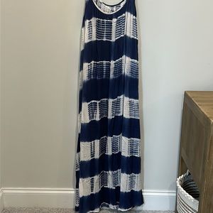 Pink Lily blue and white stripped dress